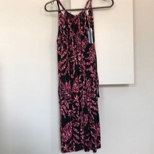 ARTISAN NY BLACK PRINT SUN DRESS XS